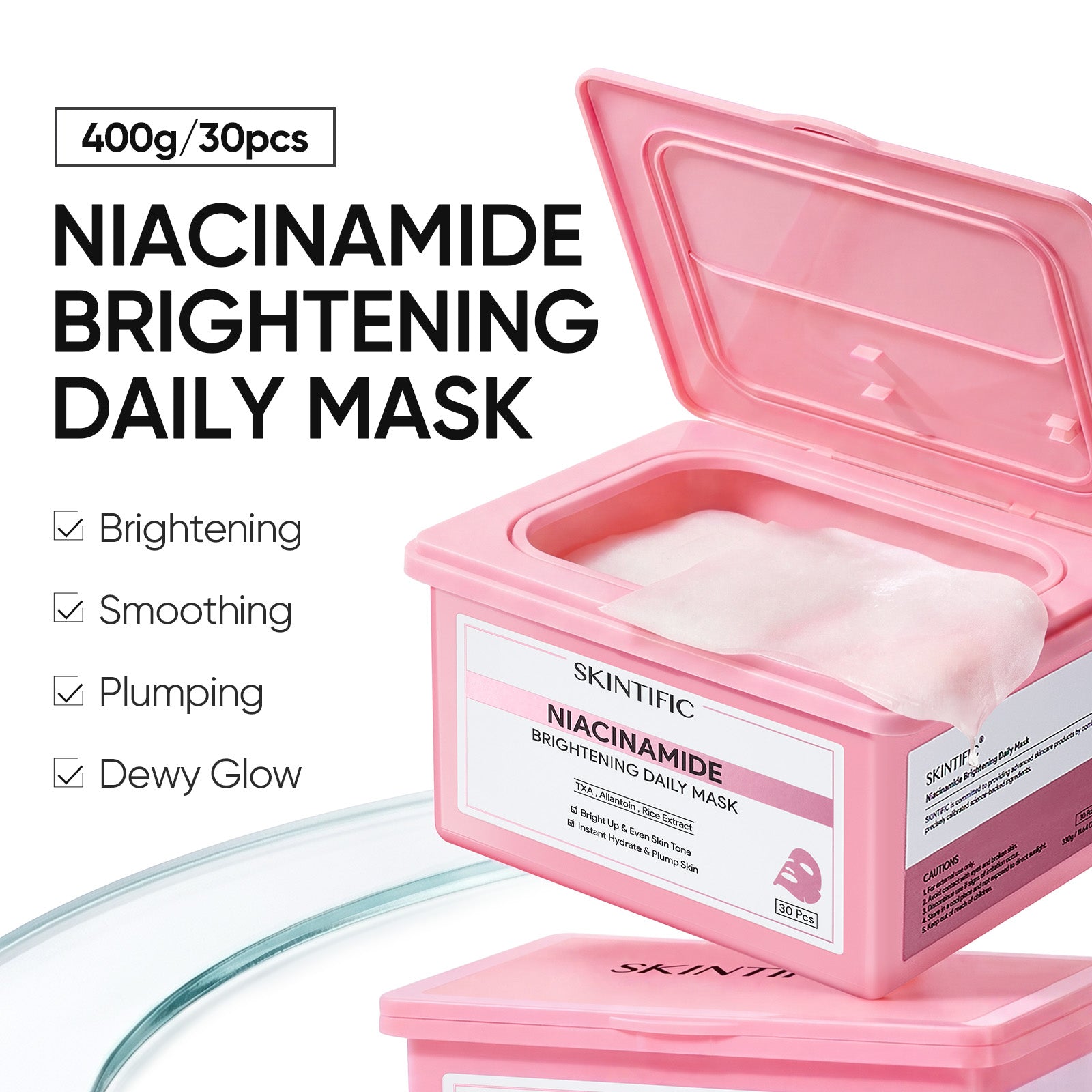 Mascarilla diaria rápida iluminadora con niacinamida (30 unidades)