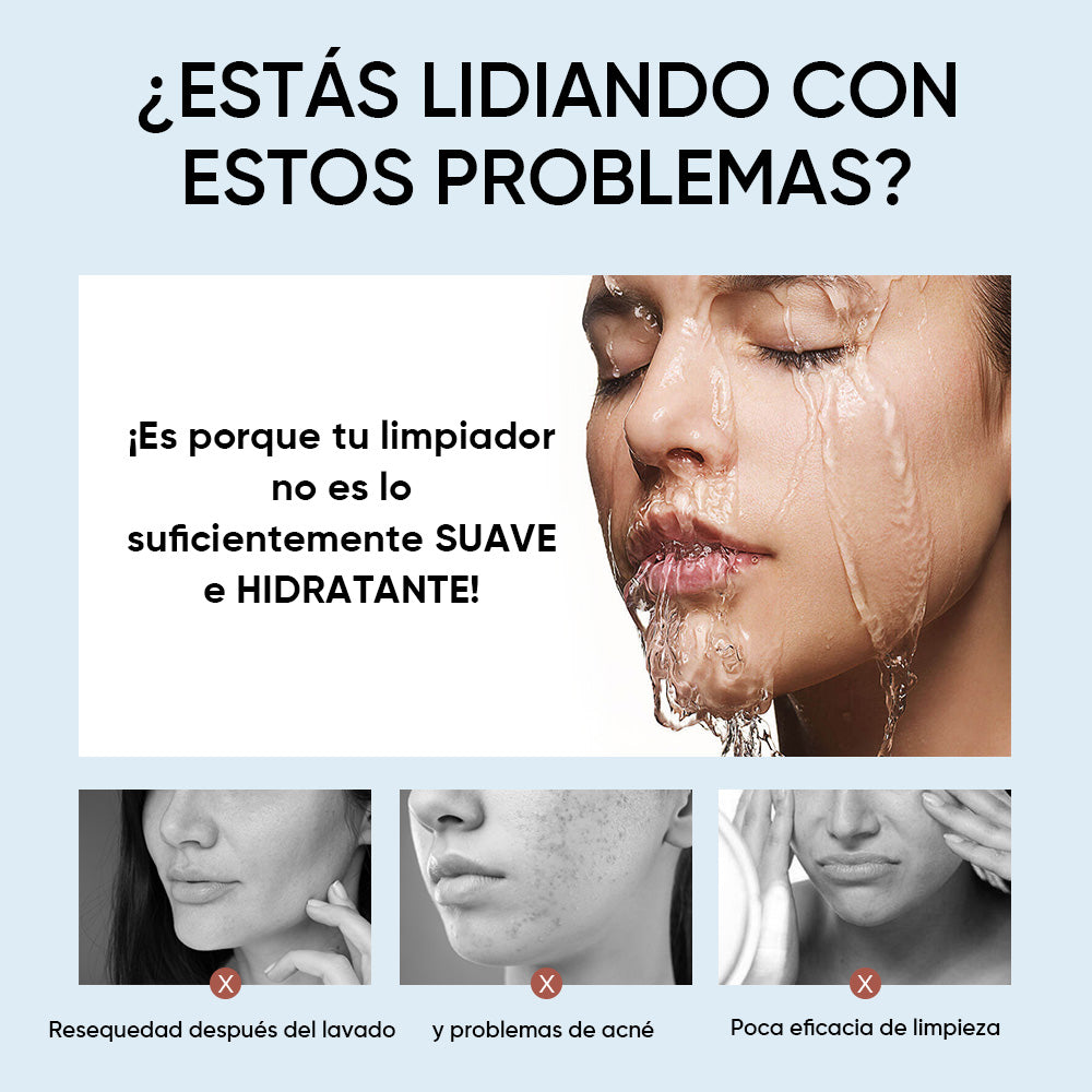 Limpiador facial en mousse ultra suave con aminoácidos