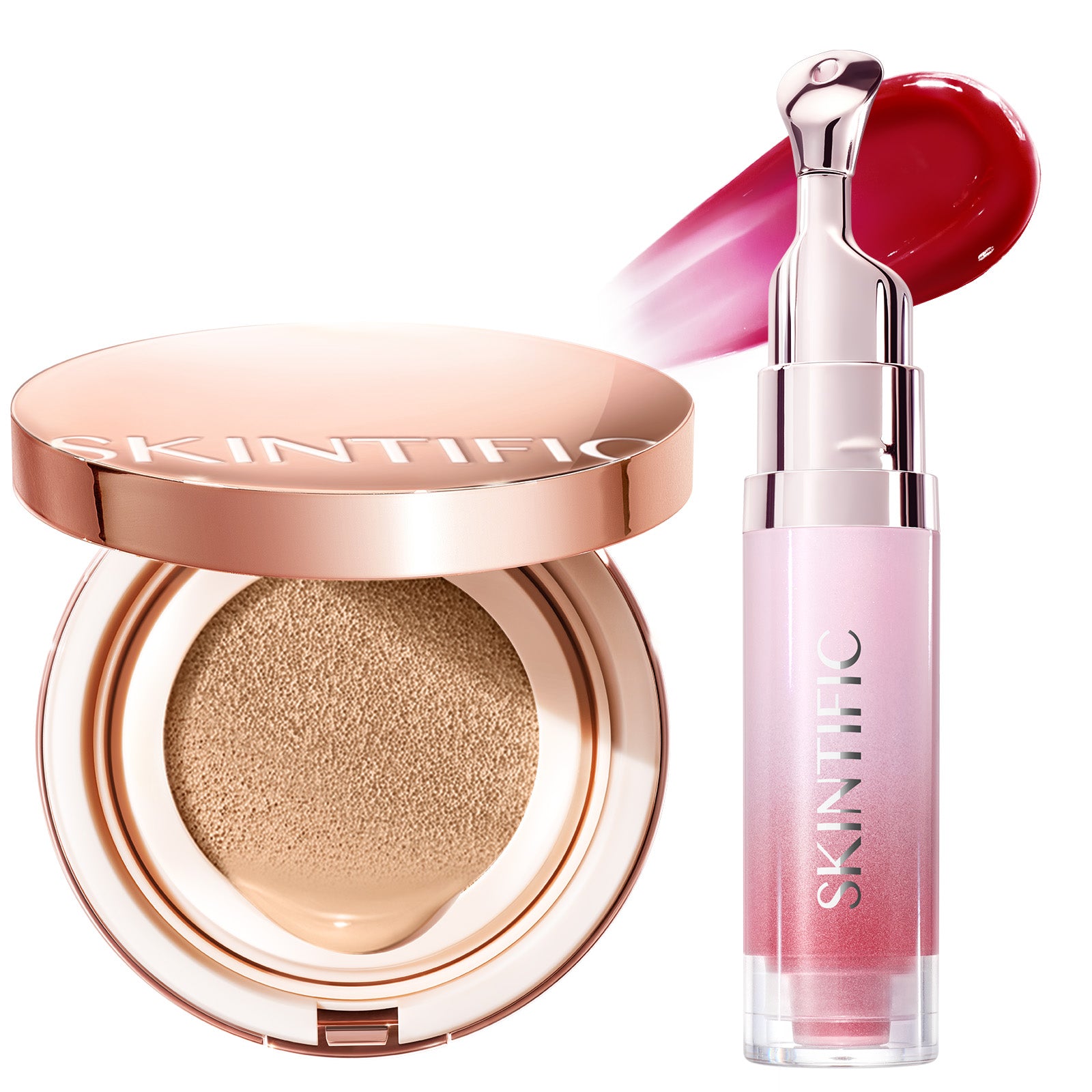 Set de Cushion Perfeccionador Cobertura Total y Sérum Labial con Péptidos 2 piezas