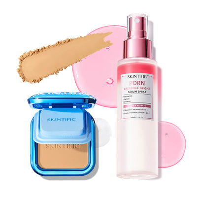 Powder Foundation & PDRN Serum Spray Set
