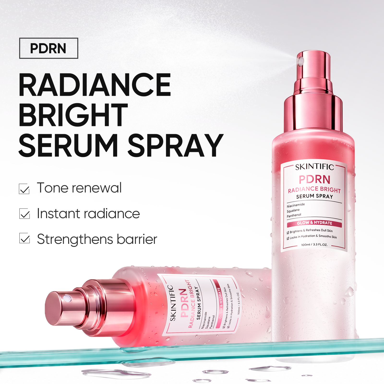 PDRN Serum Spray & Tinted SPF 50+ & Peptide Lip Serum Set