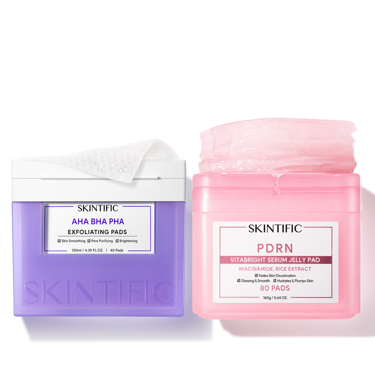PDRN Brightening & Exfoliating Toner Pads Set