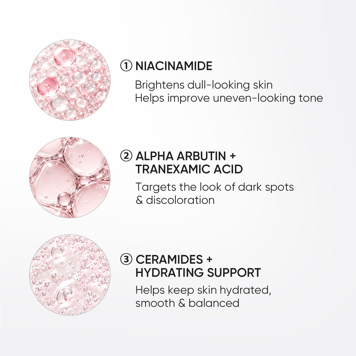 Set de cuidado iluminador y renovador Glow con niacinamida, 3pcs