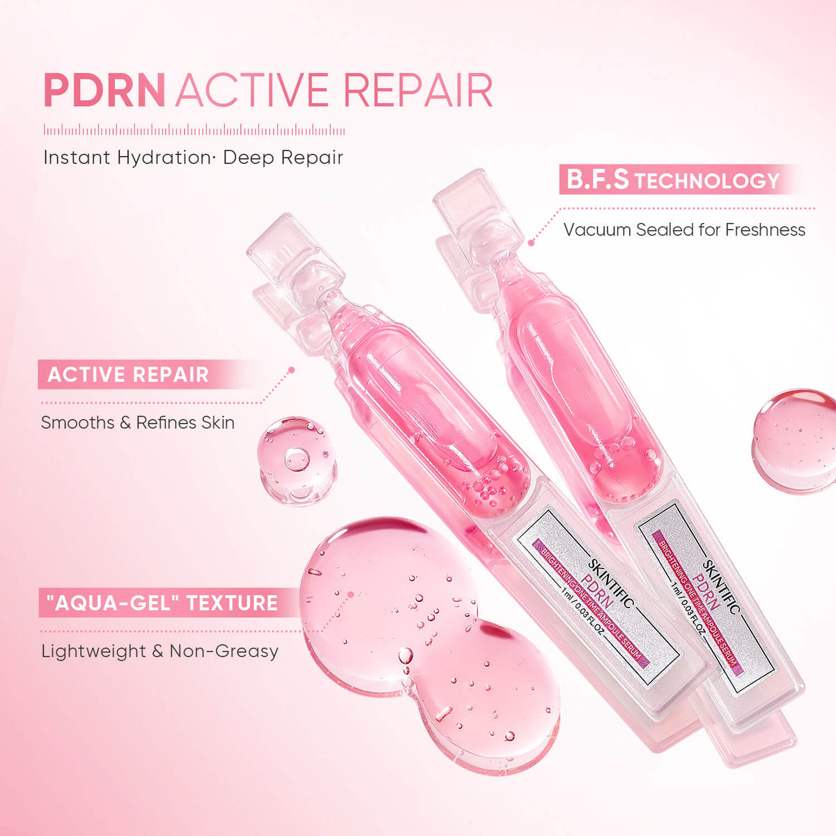 Set de rutina iluminadora y cuidado de poros con PDRN (4 piezas)