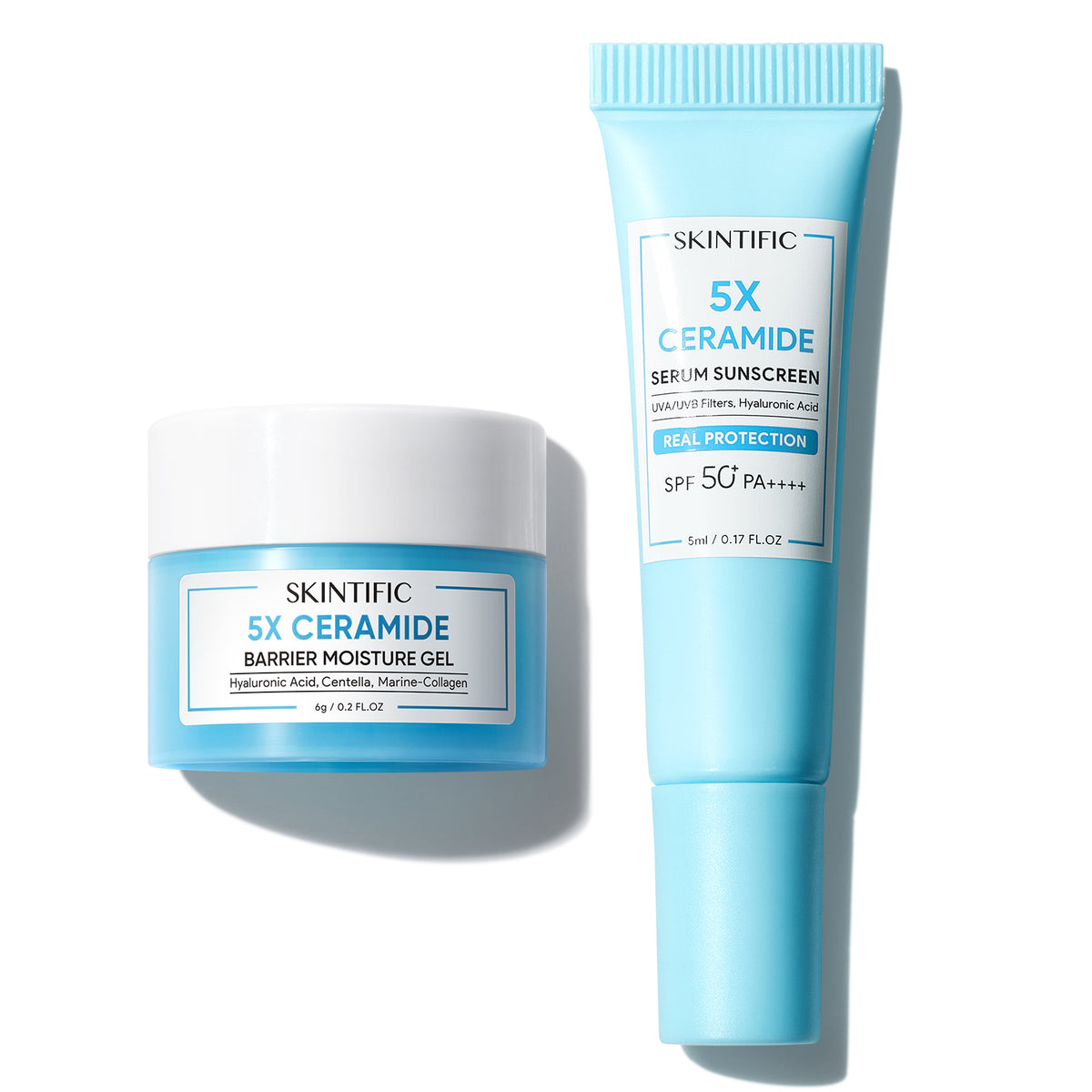 Mini Travel Set: 5X Ceramide Moisture Gel + SPF 50+ Serum Sunscreen (2 pcs)