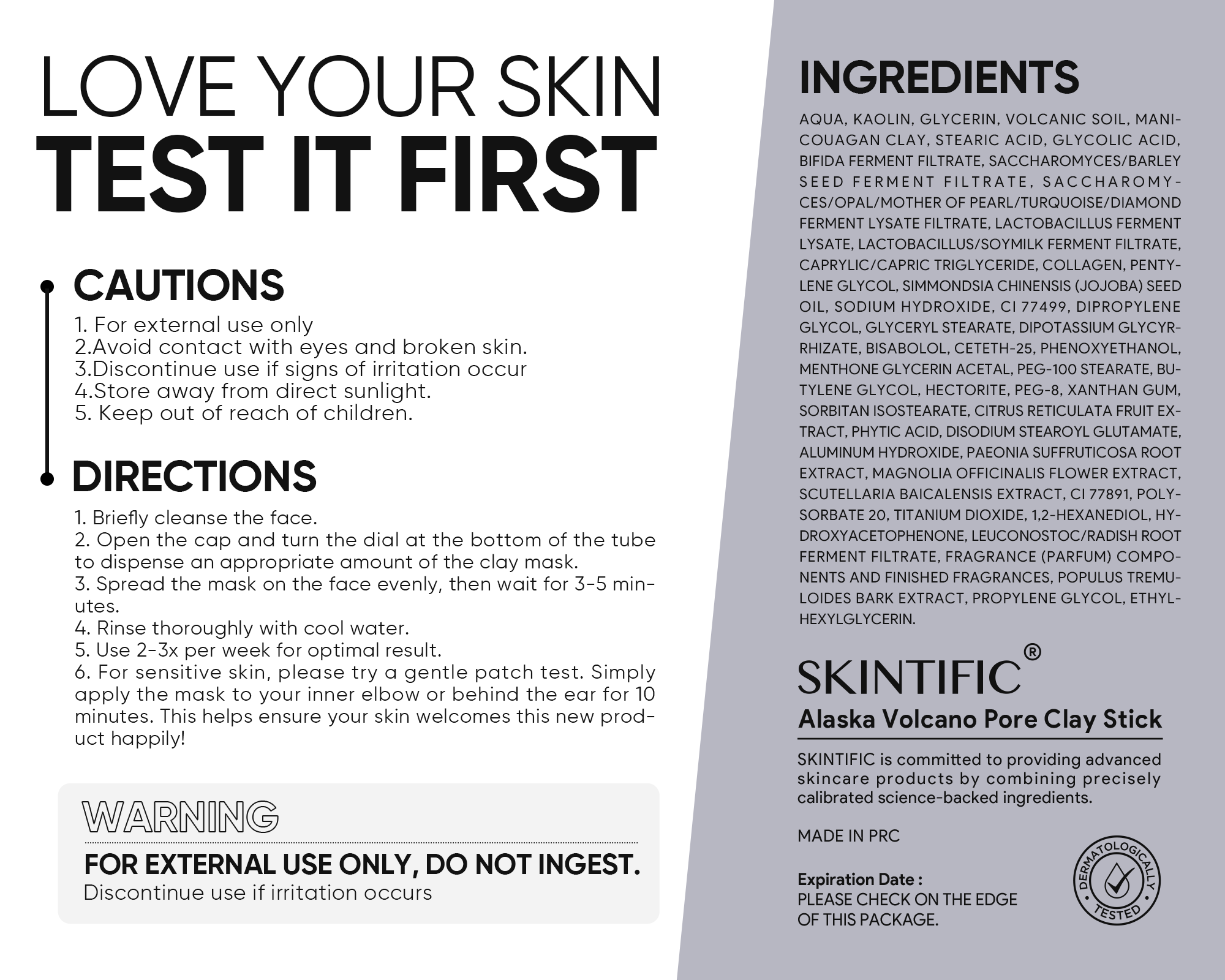 Mugwort Anti Pores & Acne Clay Mask Stick