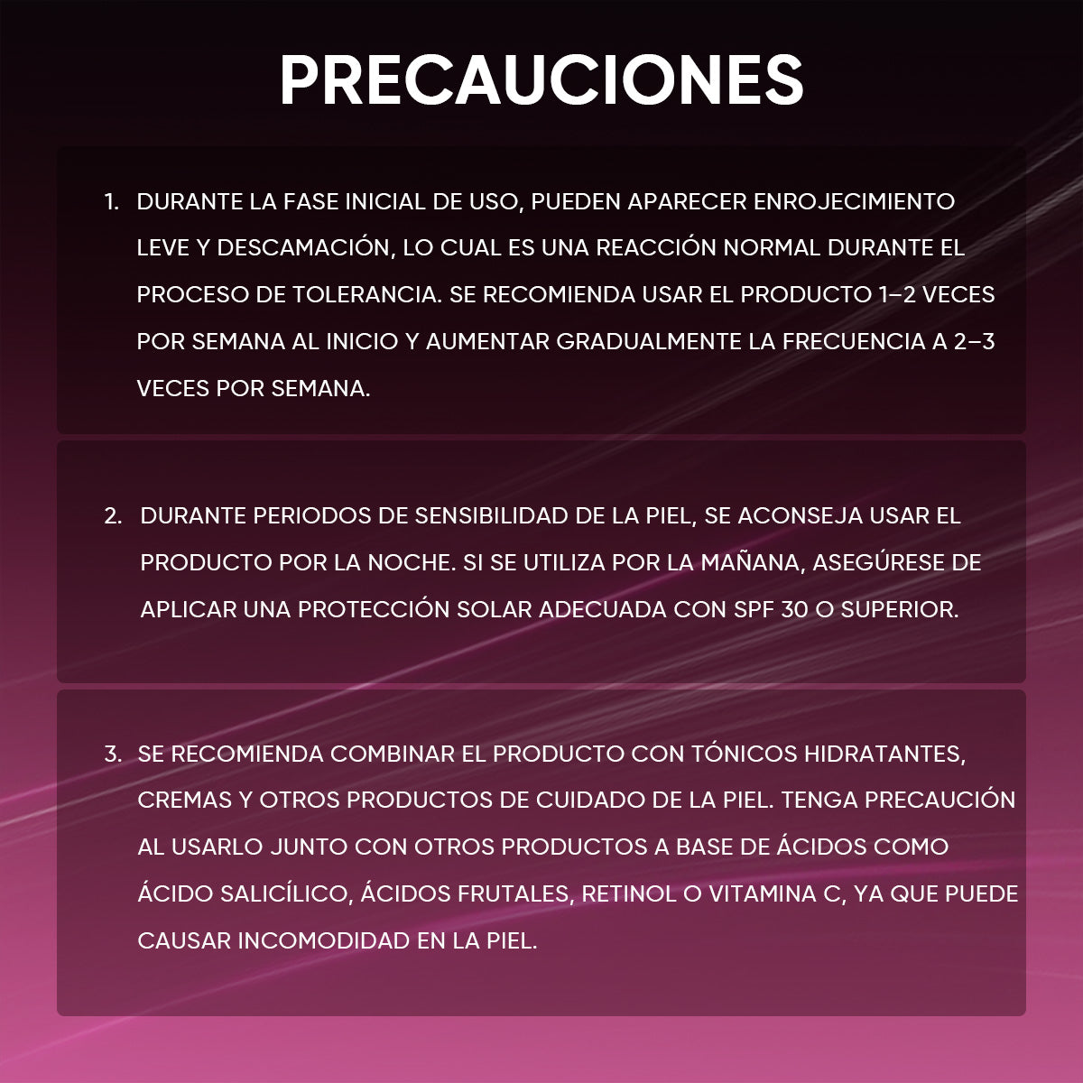 Sérum Exfoliante con 12% AHA, BHA, PHA y LHA