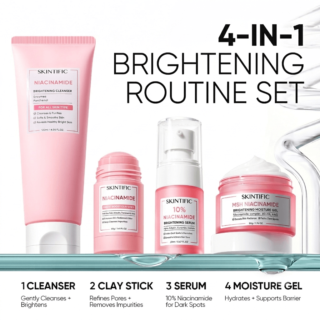 Set Iluminador MSH Niacinamide – 4 piezas