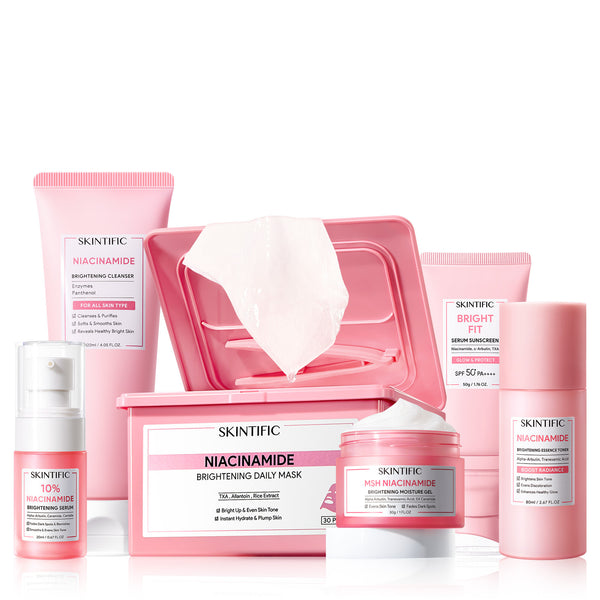 Set de rutina iluminadora completa para una piel más clara, suave y radiante