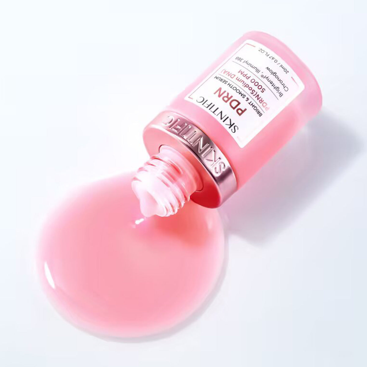 PDRN Brightening Smooth Serum bottle and lightweight serum texture